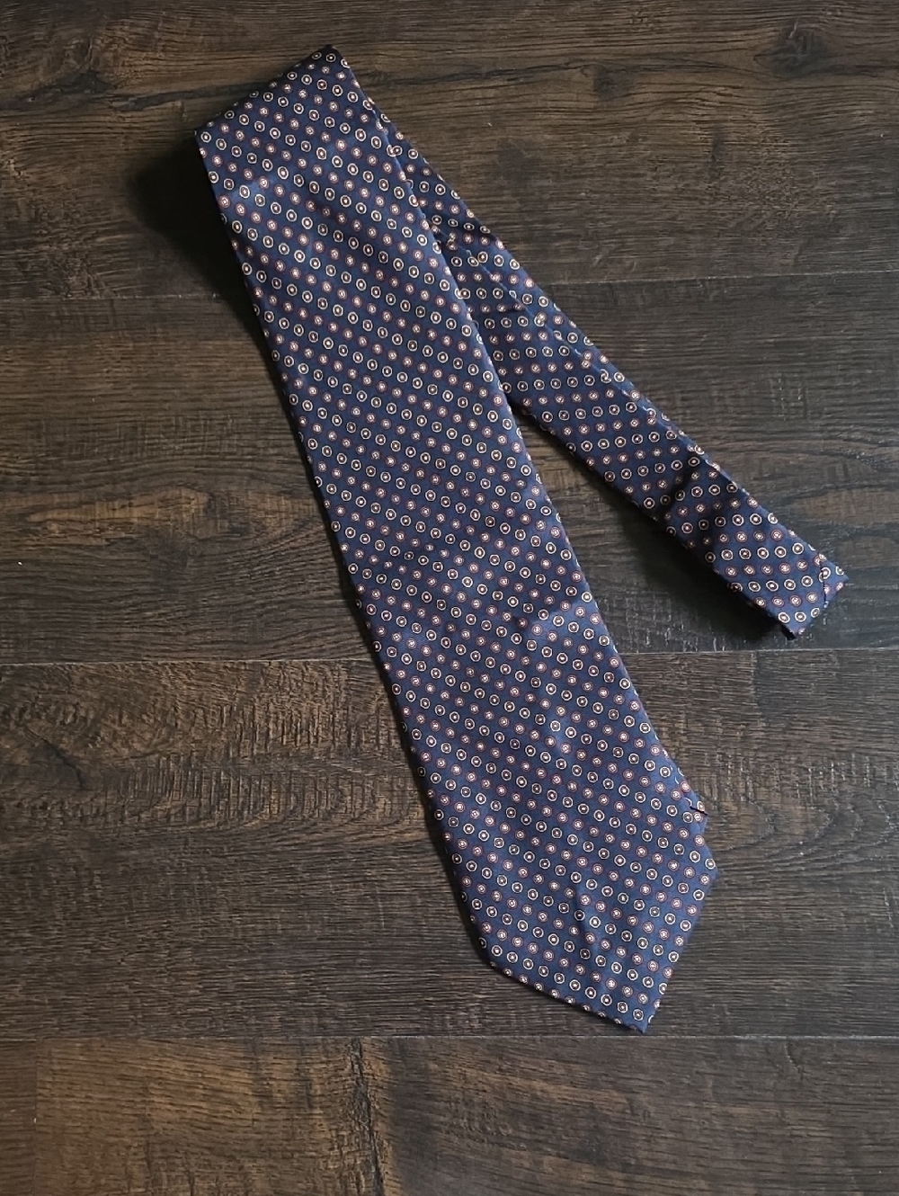 Giorgio Sermoneta Classic Navy Patterned Men's Tie